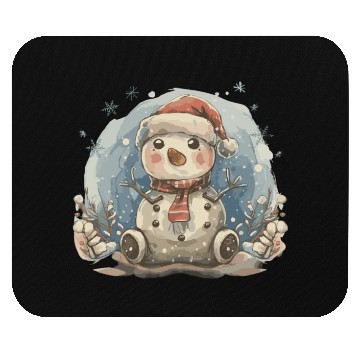 Discover Christmas Golf Snowman Santa Hat Gift design Mouse Pads