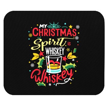 Discover Santa My Christmas Spirit Is Whiskey Whiskey Mouse Pads