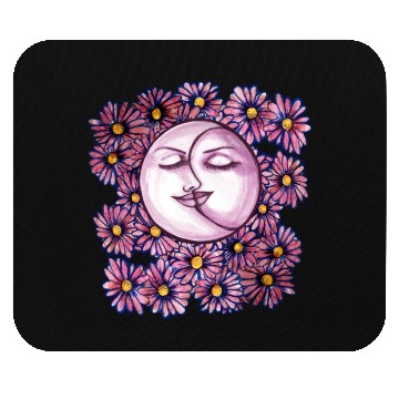 Discover Flower Moon Goddess Mouse Pads
