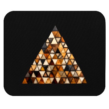 Discover Natural Wood Triangle Pieces Design Mouse Pads