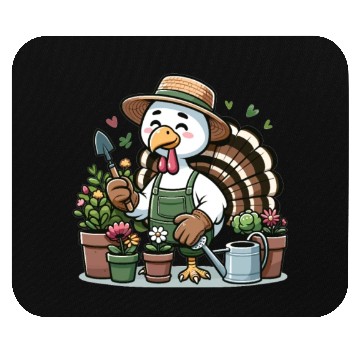Discover Thanksgiving Garden Turkey Gardener Vegetable Mouse Pads