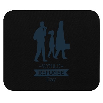 Discover world refugee day black Mouse Pads