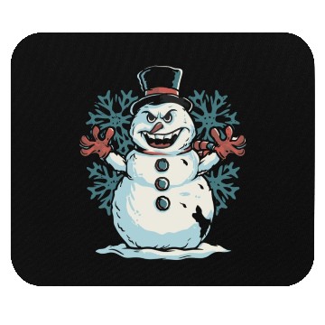 Discover frosty snowman creepy Mouse Pads