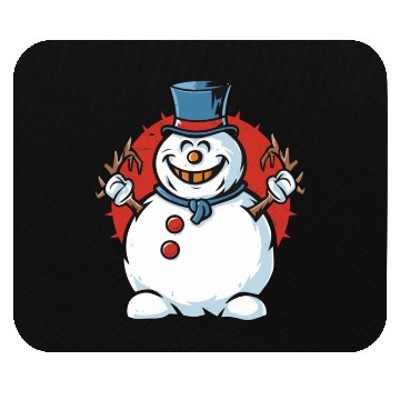 Discover frosty snowman creepy Mouse Pads