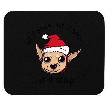 Discover Festive Chihuahua with Santa Hat Mouse Pads