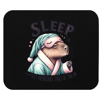 Discover Sleepy Capybara in Comfy Pajamas Mouse Pads