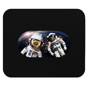 Discover Racoons in Space Mouse Pads
