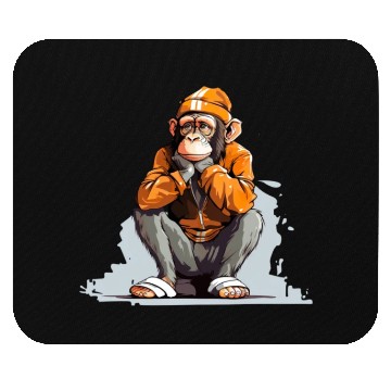Discover Street Art Monkey Urban Rap Street Monkey Mouse Pads