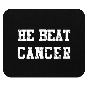 Discover He Beat Cancer Mouse Pads