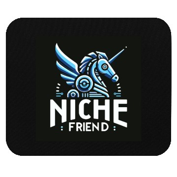 Discover Niche Friend Pegasus Vector Unicorn Head Robot Mouse Pads
