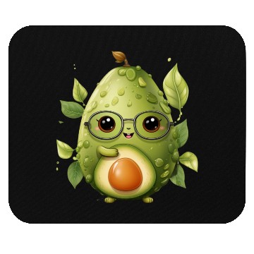 Discover lovable kawaii style avocado with a friendly face Mouse Pads