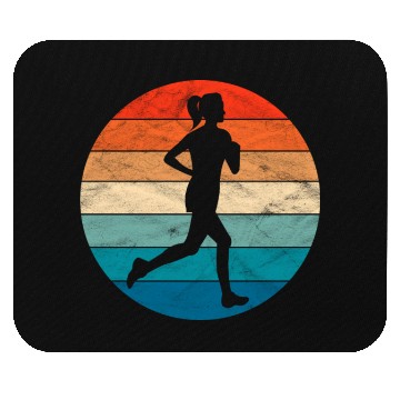 Discover Woman Running Mouse Pads