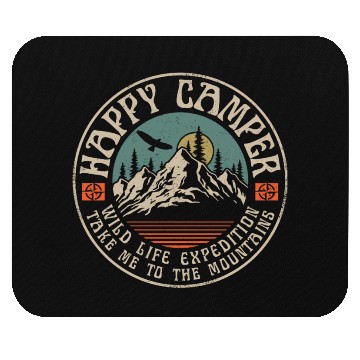 Discover HAPPY CAMPER VINTAGE MOUNTAINS Mouse Pads