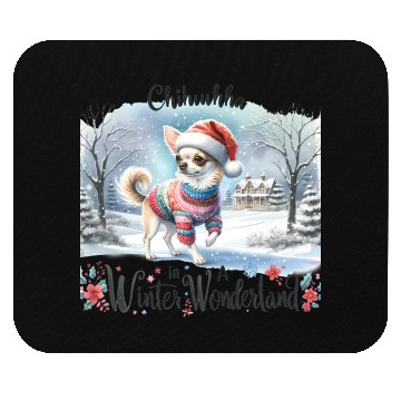 Discover Chihuahua In a Winter Wonderland Mouse Pads