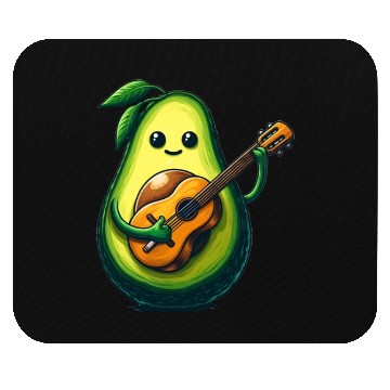 Discover Avocado playing guitar Mouse Pads
