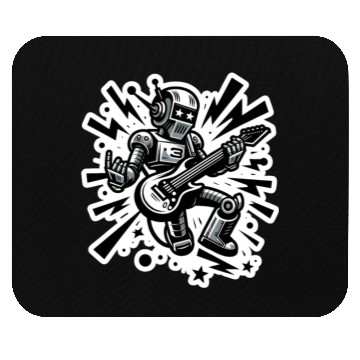 Discover Robot Rocker Lightening Bolts Mouse Pads Sticker Pack