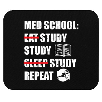 Discover Eat Study Sleep Repeat Funny Medical Student Mouse Pads