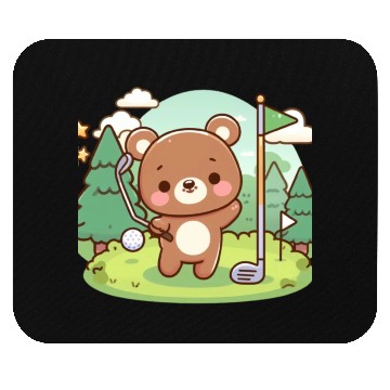 Discover Golfing bears Mouse Pads
