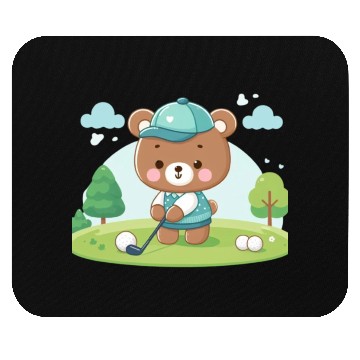 Discover Golfing bears Mouse Pads