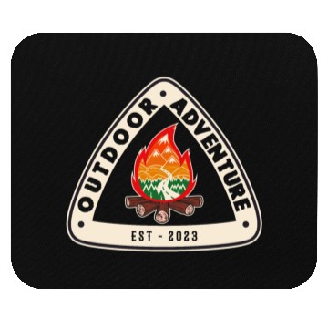 Discover Outdoor Adventure Camper Camping Campfire Tent Mouse Pads
