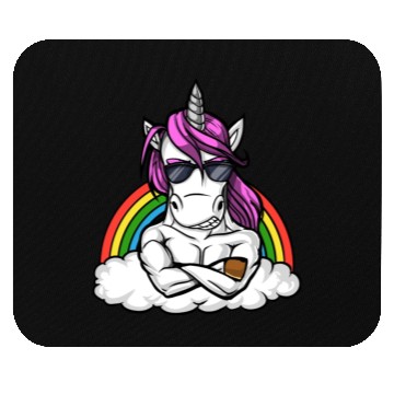 Discover Unicorn Bodybuilder Gym Mouse Pads
