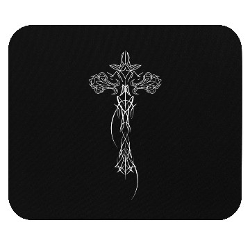 Discover Awesome Cyber Crucifix Cybersigilism For Geometric Mouse Pads