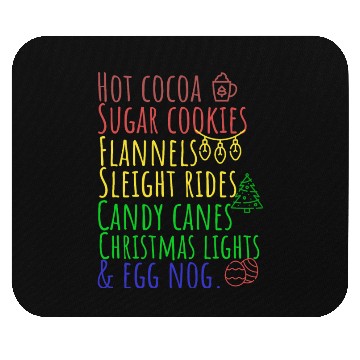 Discover Hot cocoa sugar cookies Christmas lights Mouse Pads
