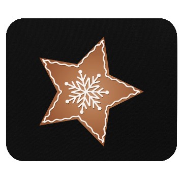 Discover beautiful gingerbread star for Christmas Mouse Pads