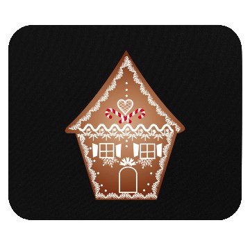 Discover beautifully decorated gingerbread house for XMAS Mouse Pads