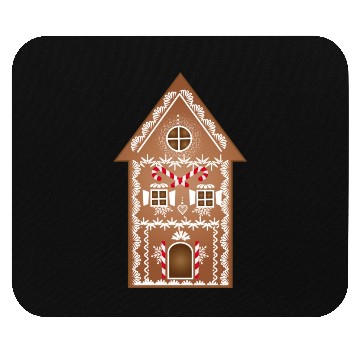 Discover beautifully decorated gingerbread house for XMAS Mouse Pads