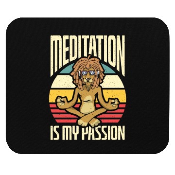 Discover Meditation Is My Passion Exercise Yoga Lion Lover Mouse Pads