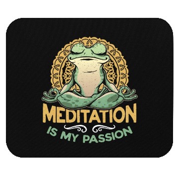 Discover Meditation Is My Passion Yoga Exercise Frog Lover Mouse Pads