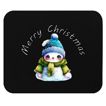 Discover Merry Christmas cute snowman Mouse Pads