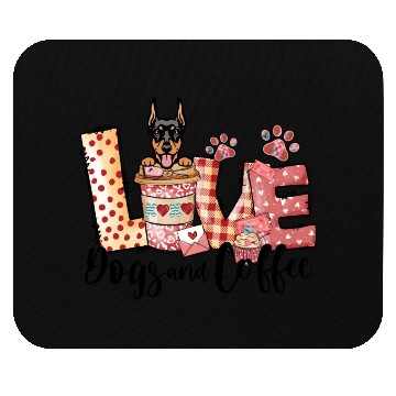 Discover Doberman Dog Coffee Lover Valentines Day Mouse Pads