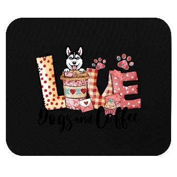 Discover Husky Dog Coffee Lover Dog Mom Valentines Day Mouse Pads
