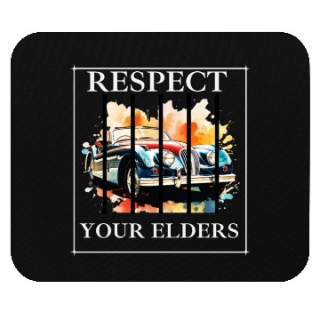 Discover Respect Your Elders vintage Old Classic Muscle Car Mouse Pads