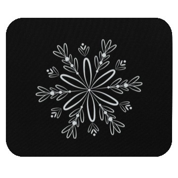 Discover filigree snow crystal blossom in winter Mouse Pads