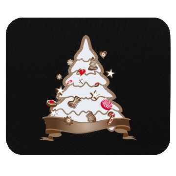 Discover beautiful gingerbread Christmas tree for Christmas Mouse Pads