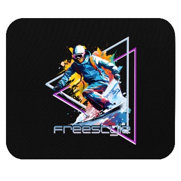 Discover Retro Freestyle Skiing Mouse Pads