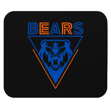 Discover Blue and orange Bear Illustration Triangle Mouse Pads