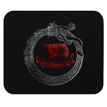 Discover Jormungandr Vikings Dragon Ship Thor Mjolnir Mouse Pads