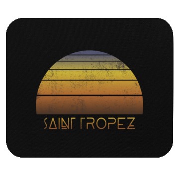 Discover Retro Saint Tropez Sunset Vacation Souvenir Mouse Pads