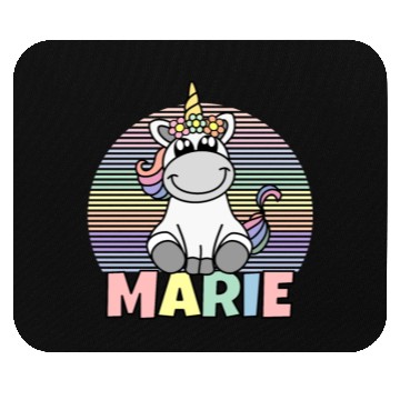 Discover Marie Name Unicorn Mouse Pads