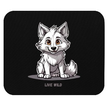 Discover White Wolf "Wild Live" Mouse Pads