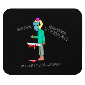 Discover Just Kidding Killer Horror Retro Cartoon Character Mouse Pads