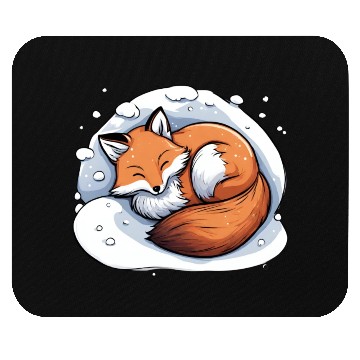 Discover Sleepy Fox Mouse Pads