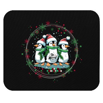 Discover Christmas penguins Mouse Pads