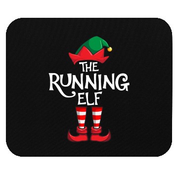 Discover Running Elf Matching Family Christmas Mouse Pads