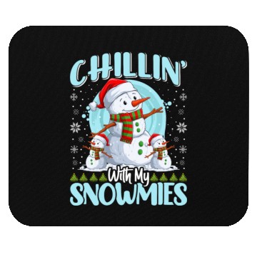 Discover Snowman Chillin' with my Snowmies Snow Lover Mouse Pads