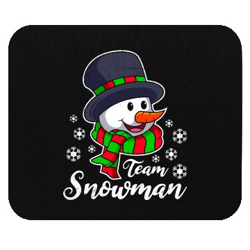 Discover Snowman Team Snowman Winter Time Snow Mouse Pads